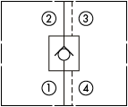 原理圖為太陽(yáng)液壓的三口和四口控制導(dǎo)壓控制單向閥，型號(hào)為：CVCV，CVEV，CVGV，CVIV。 