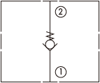 原理圖為太陽(yáng)液壓的先導(dǎo)單向閥，型號(hào)為：CXAA。