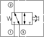 原理圖為太陽(yáng)液壓的兩位三通先導(dǎo)型手動(dòng)方向閥，型號(hào)為：DBAM-LCN。